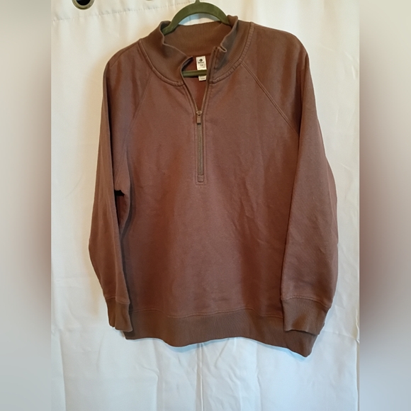 90 Degree Woman's Brown 3/4 Zip Sweatshirt Size 1x. - Picture 1 of 7